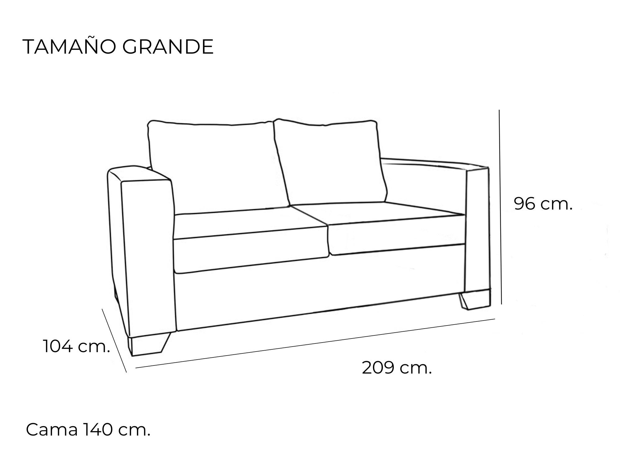 Sofá cama estilo italiano de oferta